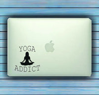 Dabbledown Yoga Addict Small Version Car Window Windshield Lettering Decal Sticker Decals Stickers Girl JDM Drift