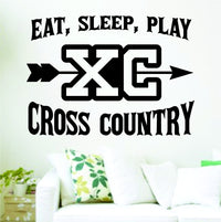 Dabbledown Decals Eat Sleep Play Cross Country Version 201 Decal Sticker Wall Boy Girl Teen Child