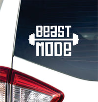 Dabbledown Beast Mode Weight Bar 4x6 Car Truck Window Windshield Lettering Quote Decal Sticker Decals Stickers JDM Automobile