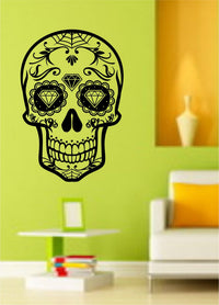 Dabbledown Decals Sugarskull Version 12 Wall Vinyl Decal Sticker Art Graphic Sticker Sugar Skull