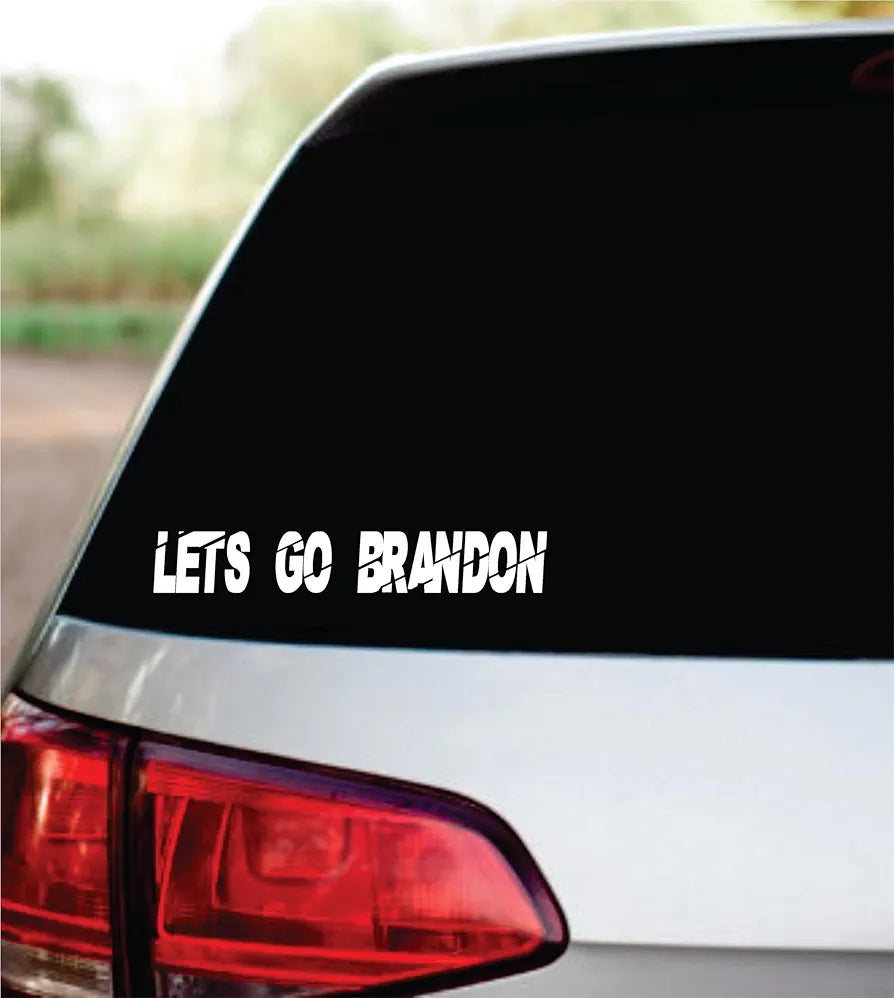 Dabbledown Let's Go Brandon dd105 Car Truck Window Windshield Lettering Quote Decal Sticker Decals Stickers JDM Automobile 