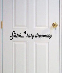 Shhh Baby Sleeping Decal Sticker Set Wall Vinyl Art Graphic kidroom Teen Nursery