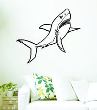 Dabbledown Decals Shark Version 204 Decal Sticker Wall Boy Girl Teen Child ES4shark02bw