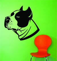 Stafford DOG Head Decal Sticker Wall Animal Kid Child Room Boy Girl Teen Nursery