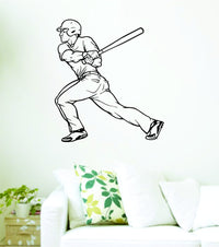 Dabbledown Decals Baseball Player Batting Version 502 Mascot Team College High School Animal Decal Sticker Wall Boy Girl Teen Child Baseball03SM3bw