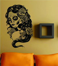 Dabbledown Decals Day of the Dead Girl Version 101 Wall Vinyl Decal Sticker Art Graphic Sticker Skulls Wall Vinyl Decal Sticker Art Graphic Sticker Sugar Skull Sugarskull