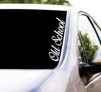 Dabbledown Old School Cursive Car Truck Window Windshield Lettering Decal Sticker Decals Stickers JDM Automobile 
