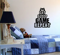 Eat Sleep Game Version 103 Gamer Video Game Decal Sticker Wall Boy Girl Teen Child Sport Fight