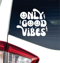 Dabbledown Only Good Vibes Car Truck Window Windshield Lettering Quote Decal Sticker Decals Stickers JDM Automobile