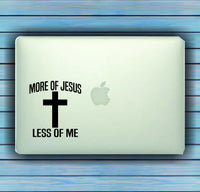 Dabbledown Decals More of Jesus - Less of Me Large Small Laptop Version Car Window Windshield Banner Lettering Decal Sticker Decals Stickers Girl JDM Drift