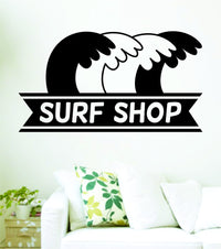 Dabbledown Decals Surf Shop Logo Surfing Surfboard Decal Sticker Wall Boy Girl Teen Child