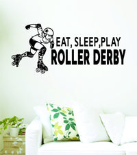 Dabbledown Decals Eat Sleep Play Roller Derby Version 201 Decal Sticker Wall Boy Girl Teen Child