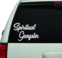 Dabbledown Decals Spiritual Gangster White Version Car Window Windshield Lettering Decal Sticker Decals Stickers Girl JDM Drift