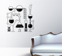 Science Beaker Set Scientist Beakers Vinyl Wall Decal Sticker Car Window Truck Decals Stickers