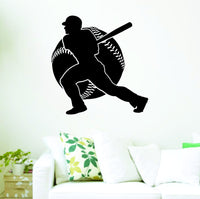Dabbledown Decals Baseball Player and Baseball Mascot Team College High School Animal Decal Sticker Wall Boy Girl Teen Child Badger02SM3bw