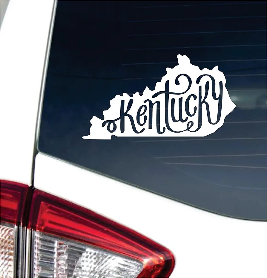 Dabbledown Kentucky State Script Font Home Car Truck Window Windshield Lettering Quote Decal Sticker Decals Stickers JDM Automobile 