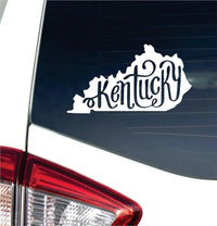Dabbledown Kentucky State Script Font Home Car Truck Window Windshield Lettering Quote Decal Sticker Decals Stickers JDM Automobile 