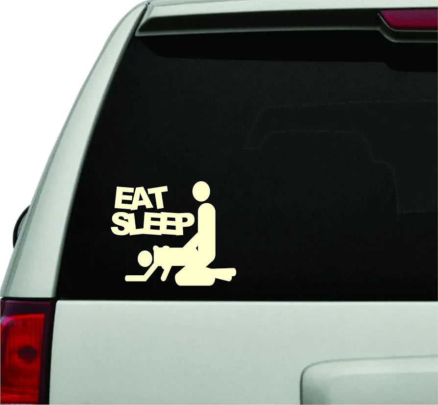 Dabbledown Eat Sleep Bang Car Window Laptop Windshield Banner Lettering Decal Sticker Decals Stickers Girl JDM Drift sec 1