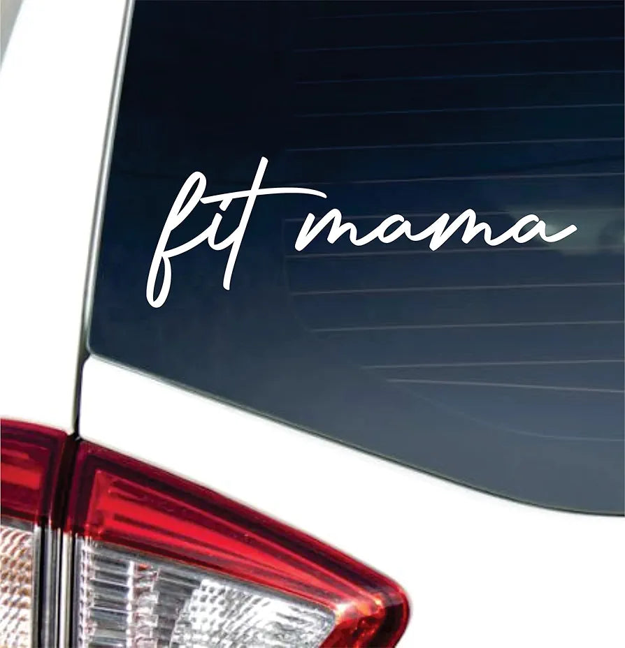 Dabbledown Fit Mama 3x8 Car Truck Window Windshield Lettering Quote Decal Sticker Decals Stickers JDM Automobile 