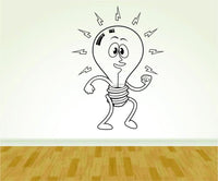 Electrician Worker Electric Lightbulb Business Logo Version 104 Vinyl Decal Sticker Wall Boy Girl Electrician04OCC4 21x28