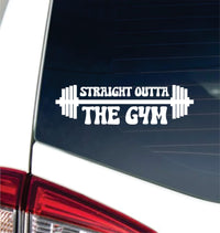 Dabbledown Straight Outta The Gym 3x8 Car Truck Window Windshield Lettering Quote Decal Sticker Decals Stickers JDM Automobile