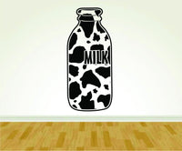 Milk Bottle Cow Pattern Version 101 Decal Sticker Wall Boy Girl Farming11OCC4 12x28