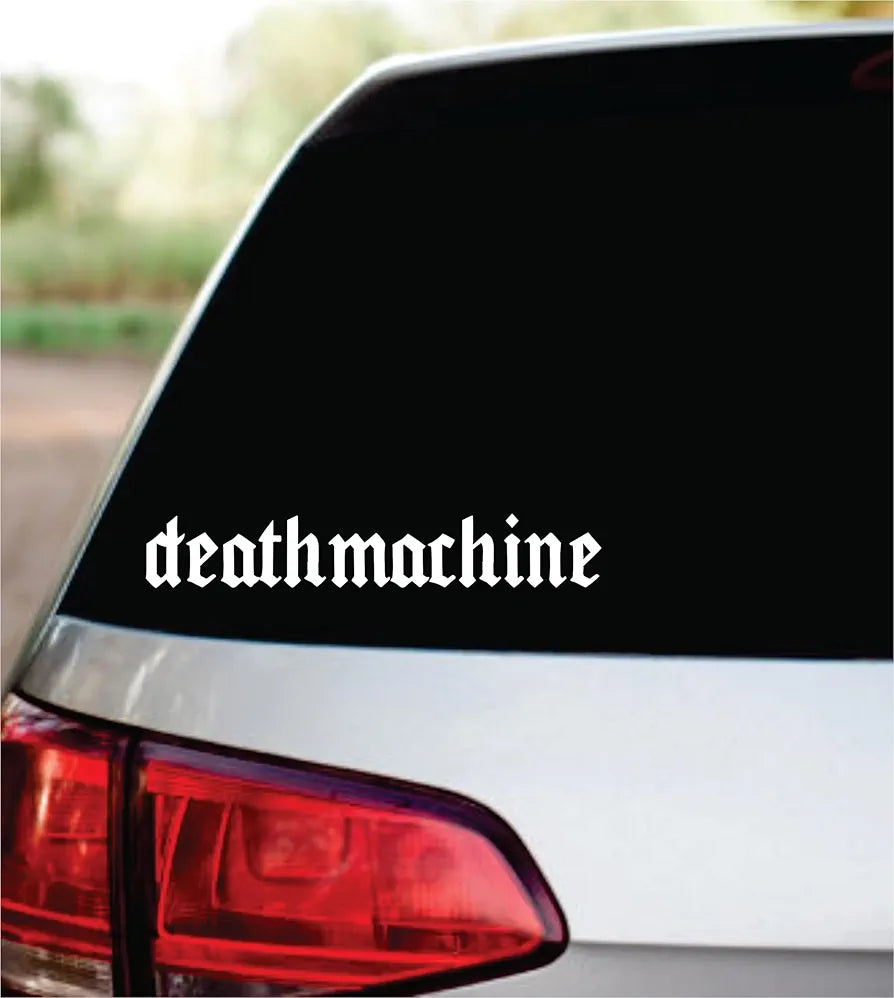 Dabbledown Deathmachine dd102 Car Truck Window Windshield Lettering Quote Decal Sticker Decals Stickers JDM Automobile 