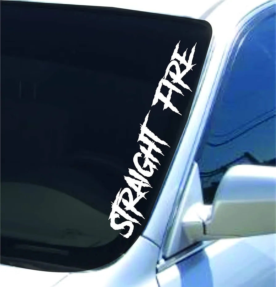 Dabbledown Straight Fire Version DD102 Lowrider Car Truck Window Windshield Lettering Decal Sticker Decals Stickers Drift Dub Lowered JDM Fresh Detailed Stance Fitment 4x4