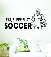Dabbledown Decals Eat Sleep Play Soccer Version 201 Decal Sticker Wall Boy Girl Teen Child