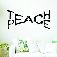Dabbledown Decals Teach Peace Version 102 Inspirational Quote Decal Sticker Wall Boy Girl Teen Child