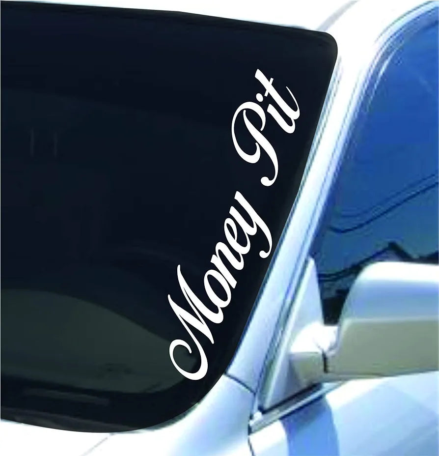 Dabbledown Money Pit Lowrider Car Truck Window Windshield Lettering Decal Sticker Decals Stickers Drift Dub Lowered JDM Fresh Detailed Stance Fitment 4x4