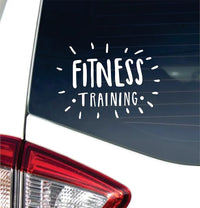 Dabbledown Fitness Training 4x6 Car Truck Window Windshield Lettering Quote Decal Sticker Decals Stickers JDM Automobile 