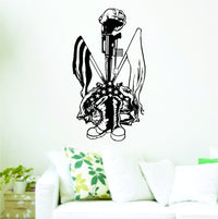 Dabbledown Decals USA Soldier Cross Military Decal Sticker Wall Boy Girl Teen Child
