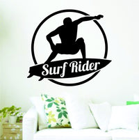 Dabbledown Decals Surf Rider Surfing Surfboard Decal Sticker Wall Boy Girl Teen Child