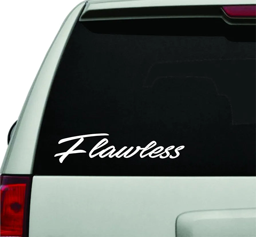 Dabbledown Decals Flawless Small Version Car Window Windshield Lettering Decal Sticker Decals Stickers Girl JDM Drift