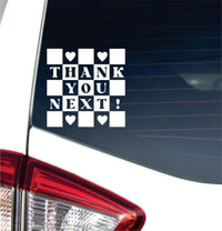 Dabbledown Thank You Next 6x6 Car Truck Window Windshield Lettering Quote Decal Sticker Decals Stickers JDM Automobile