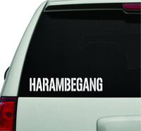 Dabbledown Decals Harambe Gang Small Version Car Window Windshield Lettering Decal Sticker Decals Stickers Girl JDM Drift