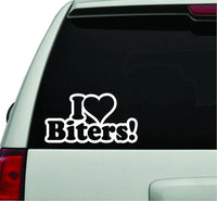 Dabbledown I Love Biters Car Window Laptop Windshield Banner Lettering Decal Sticker Decals Stickers Girl JDM Drift sec 1