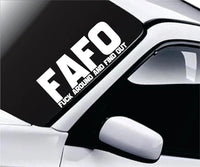 Dabbledown FAFO F*ck Around and Find Out Car Truck Window Windshield Lettering Quote Decal Sticker Decals Stickers JDM Automobile 