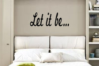 Let It Be Quote Sticker Wall Decal Nursery Art Sticker Music
