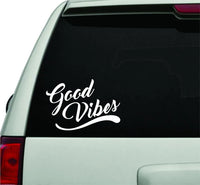 Dabbledown Decals Good Vibes Version 101 Small Version Car Window Windshield Lettering Decal Sticker Decals Stickers Girl JDM Drift