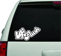 Dabbledown Flush Guy On Toilet Car Window Laptop Windshield Banner Lettering Decal Sticker Decals Stickers Girl JDM Drift sec 1