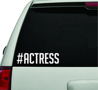 Hashtag Actress White Version Car Window Windshield Lettering Decal Sticker Decals Stickers