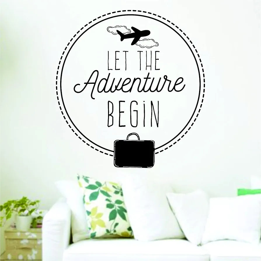 Dabbledown Decals let The Adventure Begin Decal Sticker Wall boy Girl Teen Child