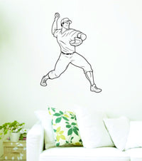 Dabbledown Decals Baseball Player Catcher Catching Version 507 Mascot Team College High School Decal Sticker Wall Boy Girl Teen Child Baseball08SM3bw