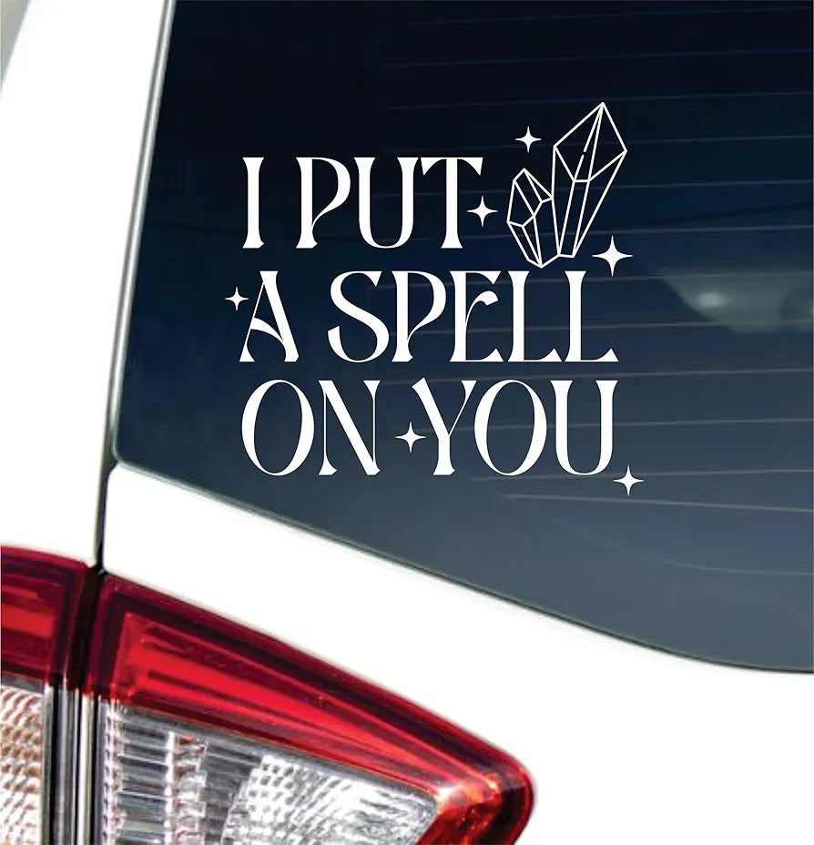 Dabbledown I Put A Spell On You Car Truck Window Windshield Lettering Quote Decal Sticker Decals Stickers JDM Automobile 
