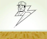 Electrician Worker Electric Business Logo Version 101 Vinyl Decal Sticker Wall Boy Girl Electrician01OCC4 24x28