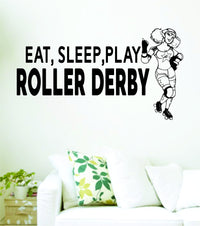 Dabbledown Decals Eat Sleep Play Roller Derby Version 202 Decal Sticker Wall Boy Girl Teen Child