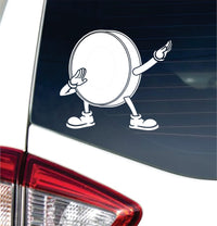 Dabbledown Funny Hockey Puck 5x6 Car Truck Window Windshield Lettering Quote Decal Sticker Decals Stickers JDM Automobile Sports Ice Hockey Street Hockey