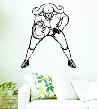 Dabbledown Decals Baseball Player Buffalos Version 519 Mascot Team College High School Decal Sticker Wall Boy Girl Teen Child Baseball30SM3bw